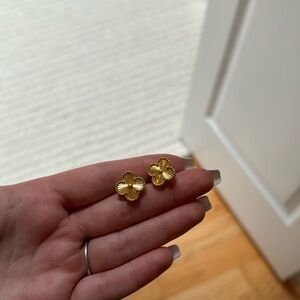 Gold Flower Earrings